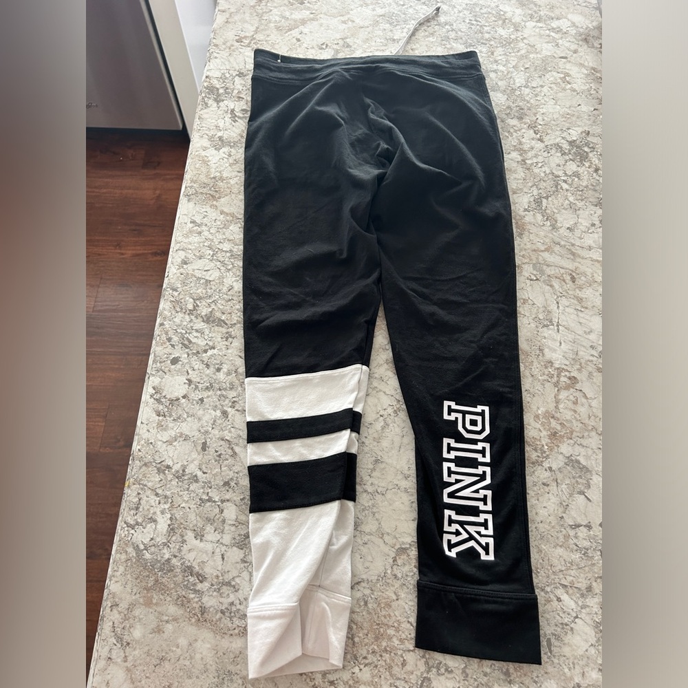 VS PINK Yoga Jogger leggings Striped Large